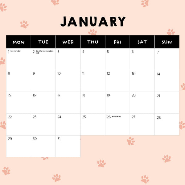 2024 Doggy Shennanigans Calendar – Month Overview