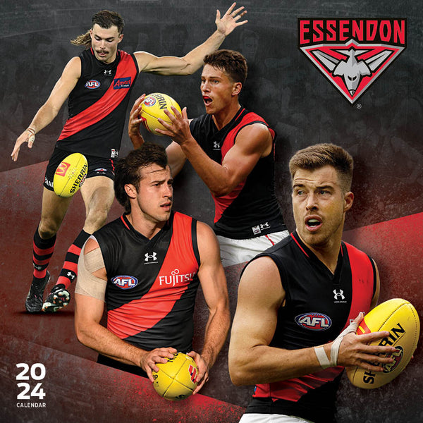 2024 AFL Essendon Bombers Calendar Paper Pocket