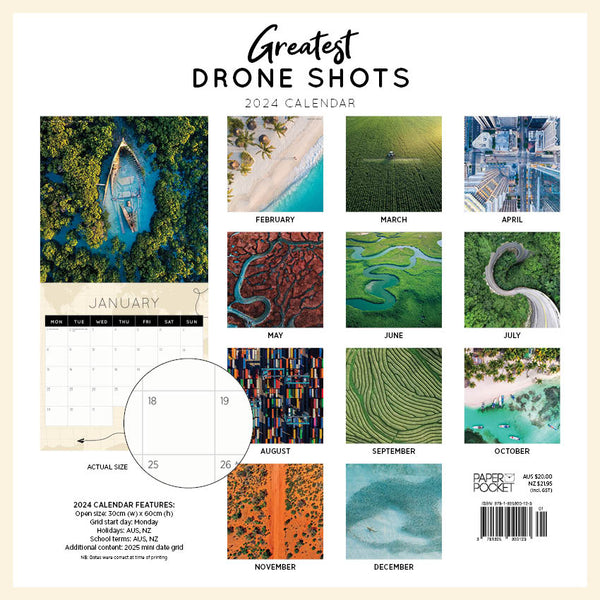 2024 Greatest Drone Shots Calendar – Back Cover