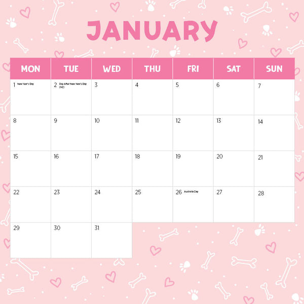 2024 Hunks And Hounds Calendar – Month Overview