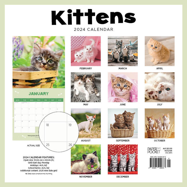 2024 Kittens Calendar – Back Cover