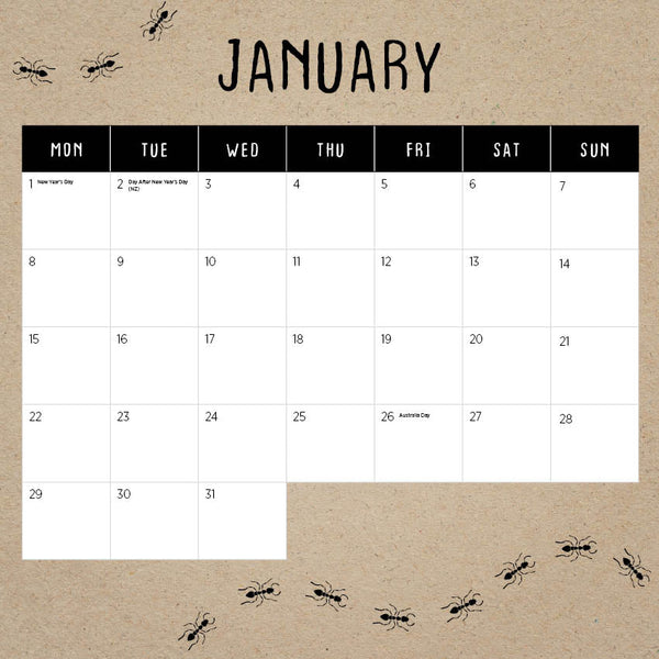 2024 Meerkats Calendar – Month Overview