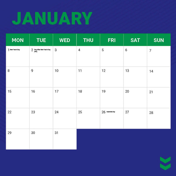 2024 Nrl Nz Warriors Calendar – Month Overview