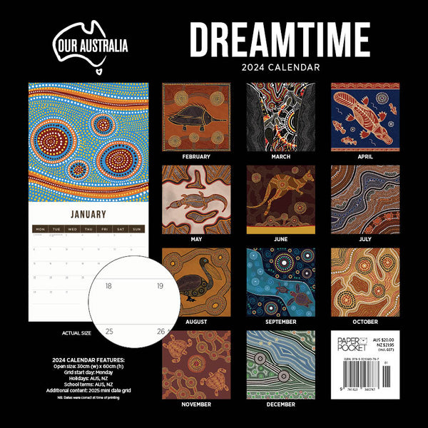 2024 Our Australia Dreamtime Calendar – Back Cover