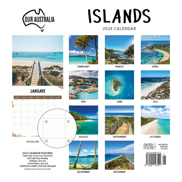 2024 Our Australia Islands Calendar – Back Cover