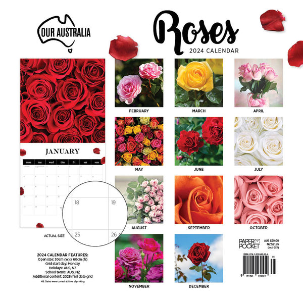 2024 Our Australia Roses Calendar – Back Cover