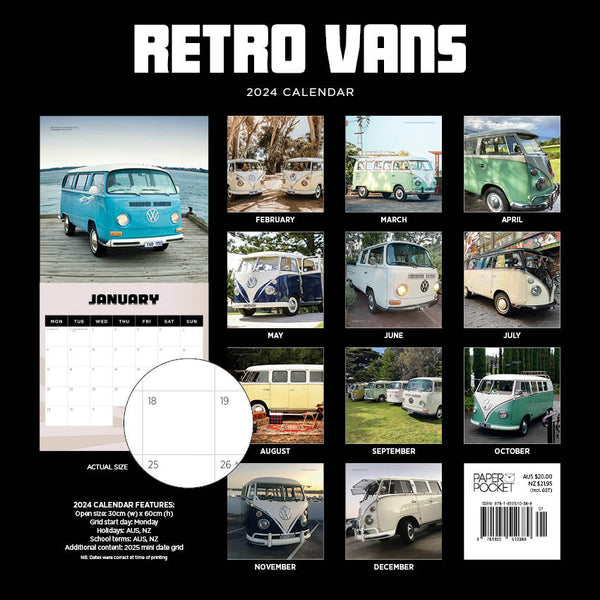 2024 Retro Vans Calendar – Back Cover