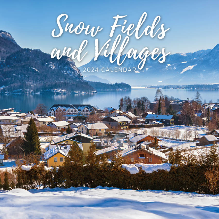 2024 Snow Fields and Villages Calendar Paper Pocket