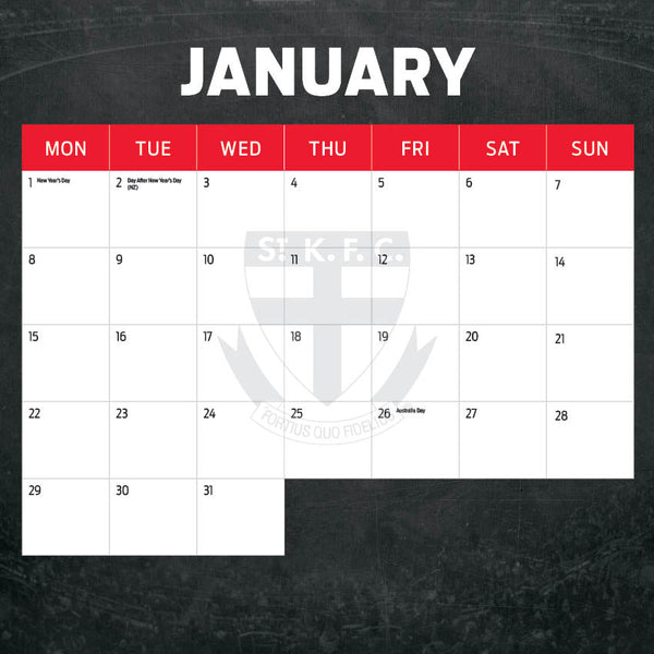 2024 Afl St Kilda Saints Calendar – Month Overview