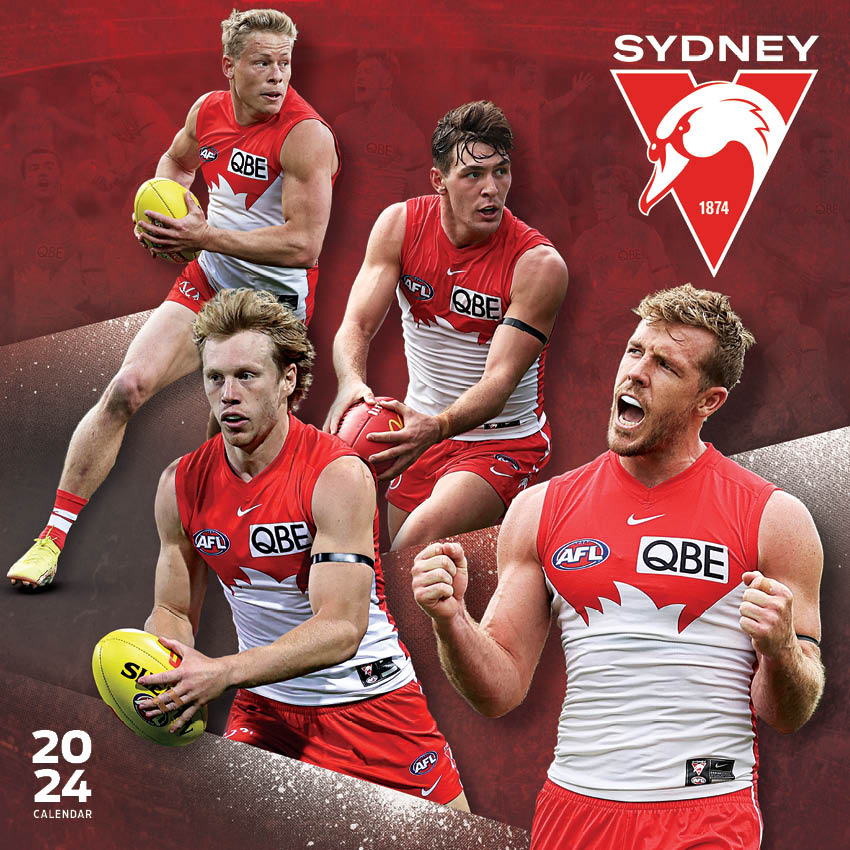 2024 AFL Sydney Swans Calendar Paper Pocket