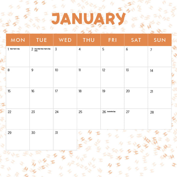 2024 This Little Piggy Calendar – Month Overview
