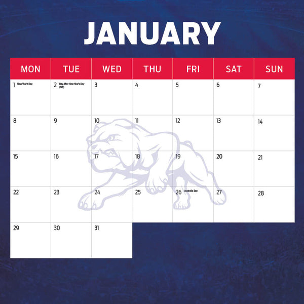 2024 Afl Western Bulldogs Calendar – Month Overview